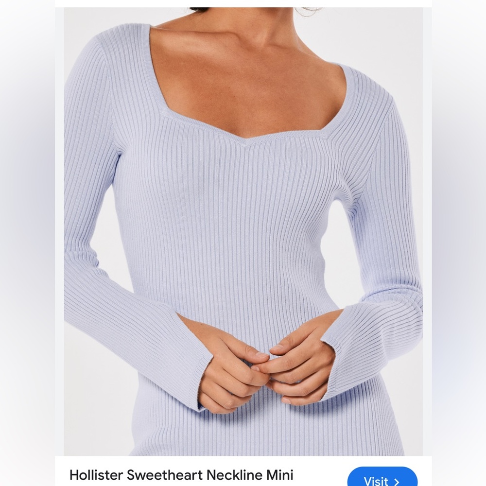 Brand new with tags! Hollister mini dress with sweetheart neckline.